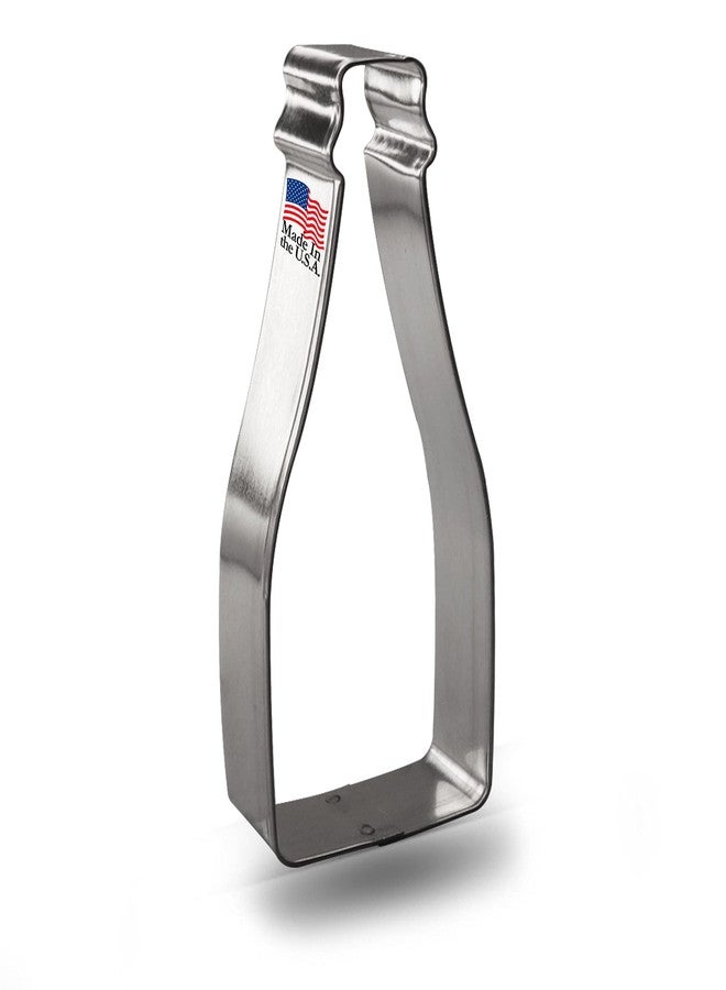 Foose Champagne Bottle Cookie Cutter 4.5 Inch -Tin Plated Steel Cookie Cutters - Champagne Bottle Cookie Mold - Image 2