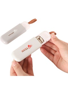 BTFMEI 2 PCS Travel Pill Organizer, Portable Pill Box with Silicone Carrying Rope, Household Portable Small Pill Box One Day Sub-Package Pill Box, Small Medicine Box Prefect Gift for Office, Trip, Gym (Beige+ Gray)  - Image 3