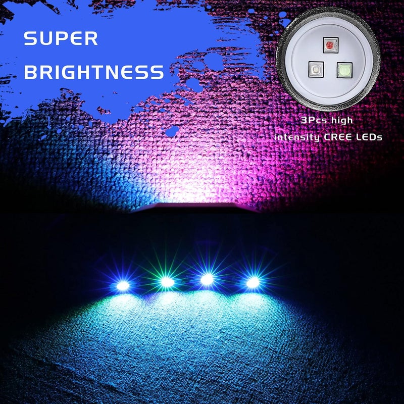 Auto Power Plus RGB LED Rock Light Kit - 8 Pods Waterproof Bluetooth Underglow Lights for Trucks, SUVs, ATVs, and Motorcycles - Image 5