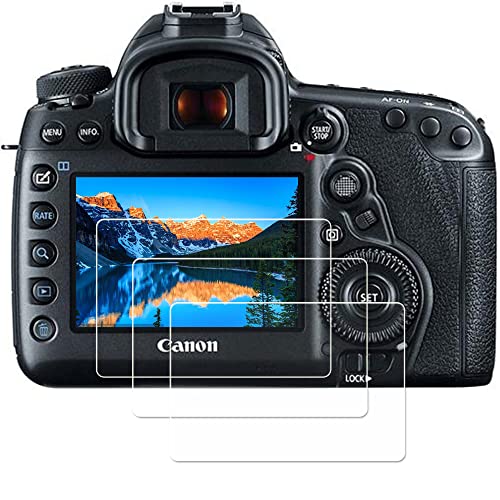 PCTC EOS 5DIV Screen Protector Tempered Glass Compatible for Canon EOS 5DIV 5D IV 5D4 5DIII 5D III 5D3 5DV 5D5 (3 Packs) - Image 1
