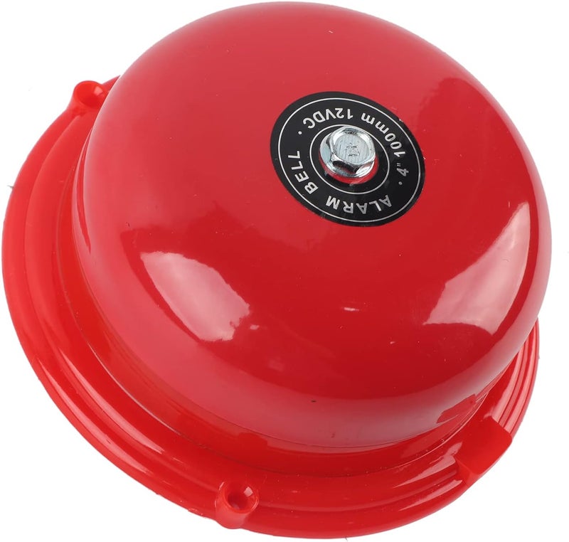 klarako Fire Alarm Bell, 4 Inches 100db Internal Strike Type Fire Alarm Bell, Electric Bell Smoke Detectors, Metal Fire Control for Home Improvement (12V) - Image 1
