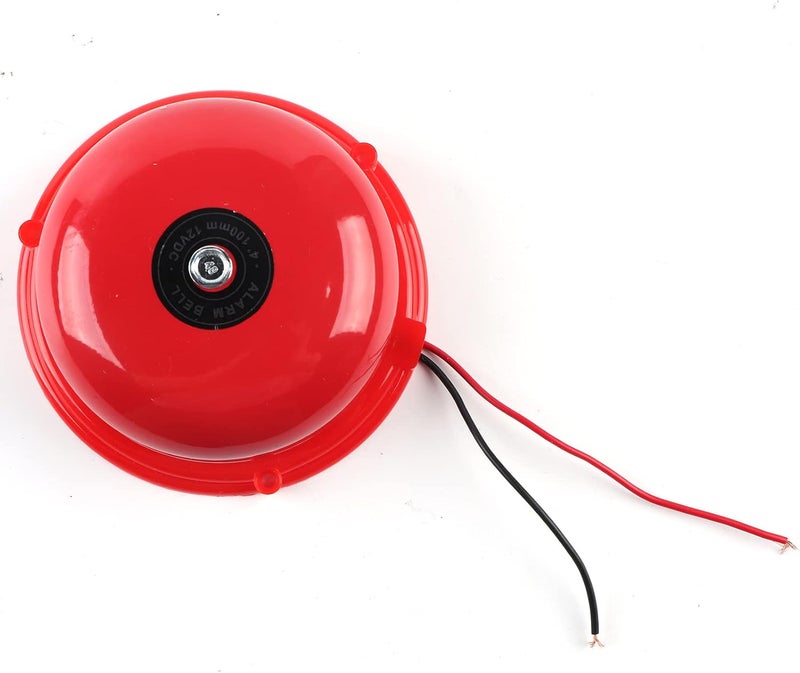 klarako Fire Alarm Bell, 4 Inches 100db Internal Strike Type Fire Alarm Bell, Electric Bell Smoke Detectors, Metal Fire Control for Home Improvement (12V) - Image 4