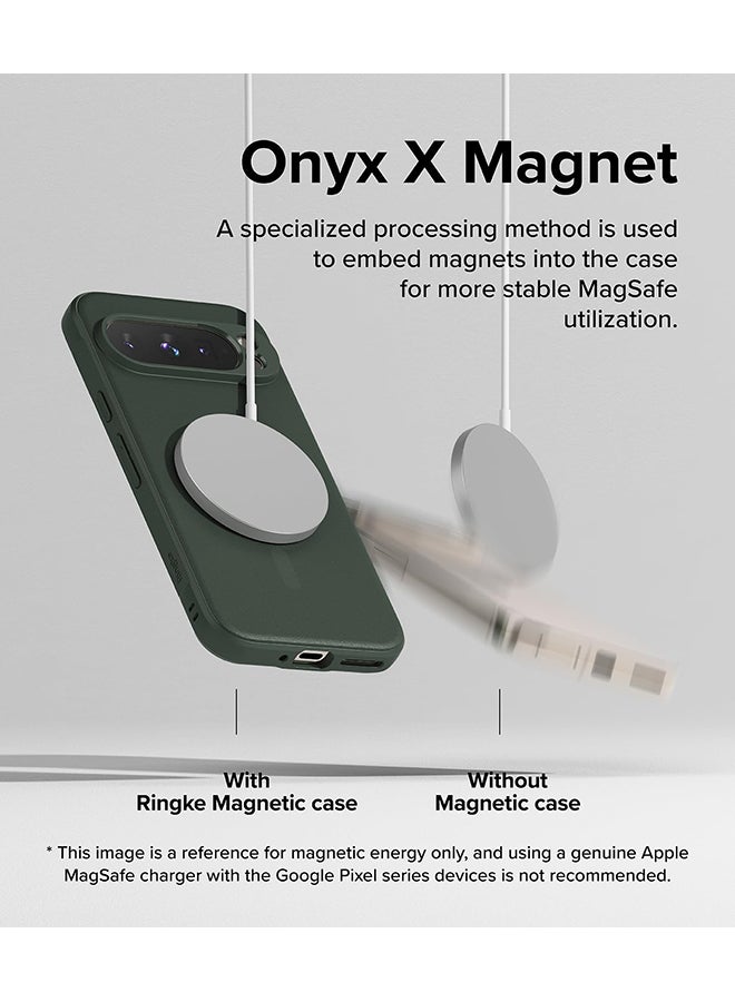 Ringke Onyx Magnetic Case For Google Pixel 9 Pro XL, Enhanced Grip Tough Flexible TPU Shockproof Rugged TPU Bumper Drop Protection Phone Cover - Dark Green - Image 4