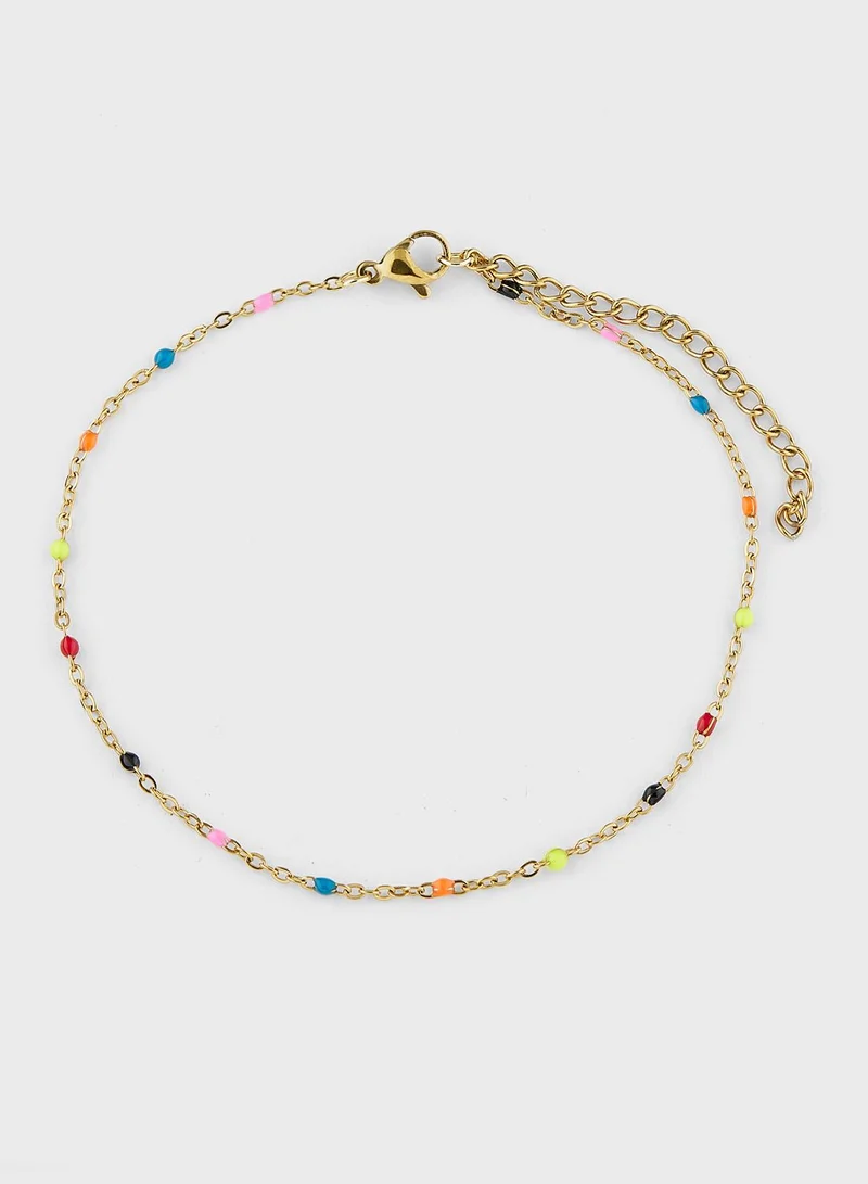 Ginger Beaded Chain Bracelet