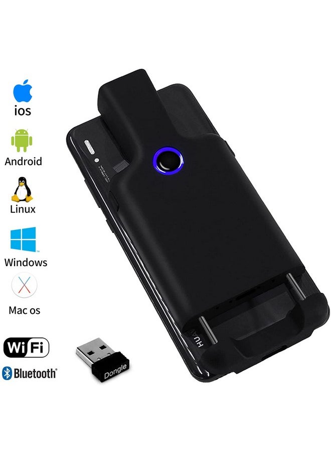 symcode Bluetooth Barcode Scanner 1D Wireless with Adjustable Portable Back Clip Bar Code Scanner Compatible iPhone Android iOS for Warehouse Inventory Book Store Library  - Image 2