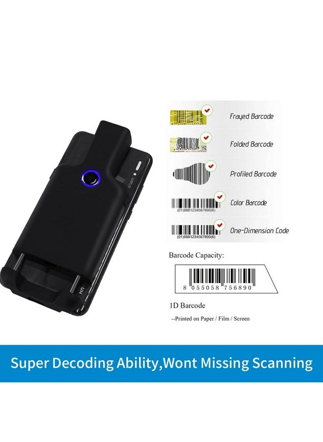symcode Bluetooth Barcode Scanner 1D Wireless with Adjustable Portable Back Clip Bar Code Scanner Compatible iPhone Android iOS for Warehouse Inventory Book Store Library  - Image 4