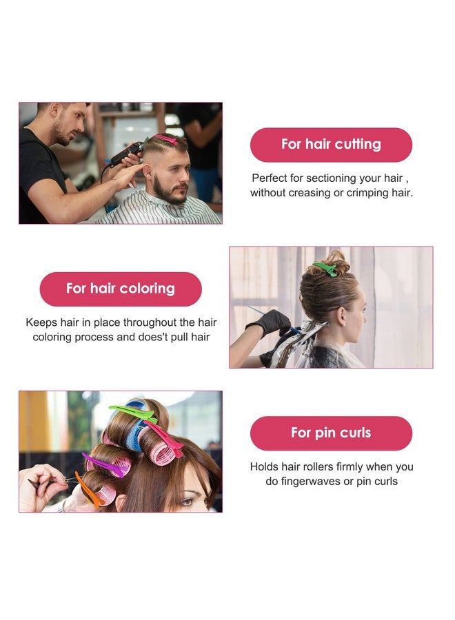 AIMIKE Neon Hair Clips 12 Pcs Salon Hair Clips For Styling Sectioning Duck Billed Hair Roller Clips Professional Hair Styling Clips Hair Cutting Clips For Women Hairdresser 4.3” Long - Image 4