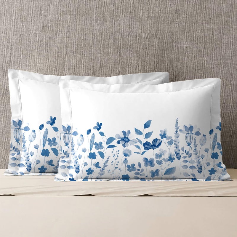 Trident Soft Comfort Pillow Covers Set of 2, 100% Cotton Pillow Covers, 210 TC, Soft and Breathable, Standard Size (46 cm x 69 cm) - Sussana - Image 1