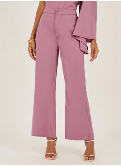 Styli Pink One Shoulder Top and Flared Trousers Co-Ords  - Image 5