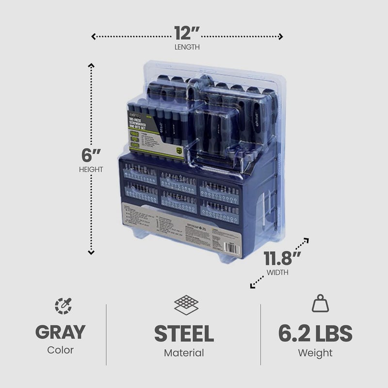 Apex Tool Group 100PC Screwdriver and Bit Set - JK2019021 - Image 3