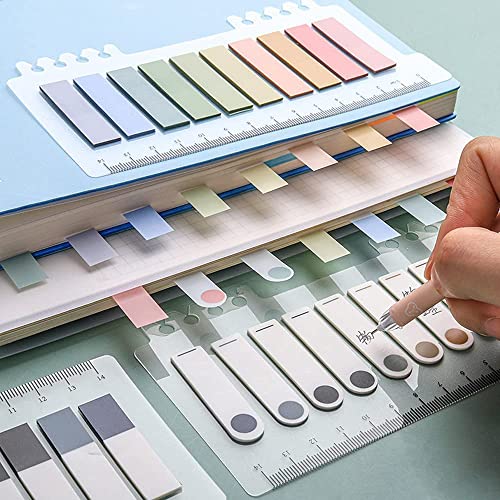 IMPRINT Morandi Pastel Colors Sticky Tabs 200 | Fluorescent Sticky Tabs 100 | Transparent Stick Notes 3x3 inch 50 | Set of 350 Stick Notes - Image 4