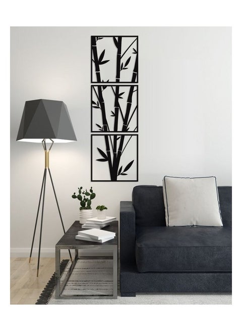 Decorative Bambo wooden wall Art 3 panels 40X125 cm