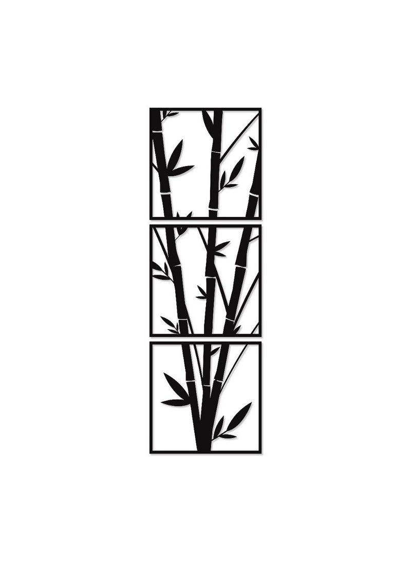 Home Gallery Decorative Bambo wooden wall Art 3 panels 40X125 cm - Image 2