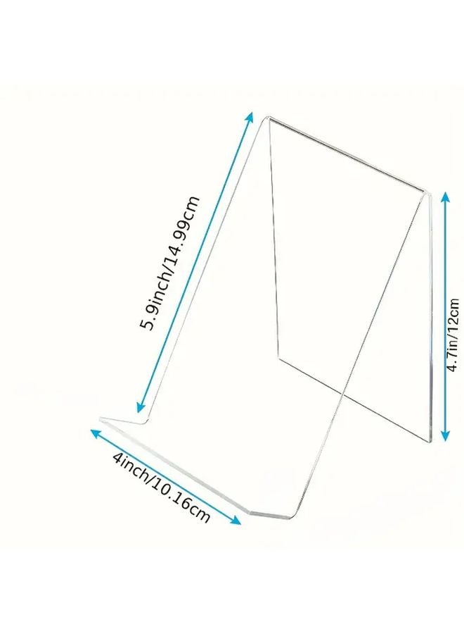 JINSHVEG Vintage Acrylic Book Stand Display Holders 6pcs Adjustable Comic Easel - Image 3