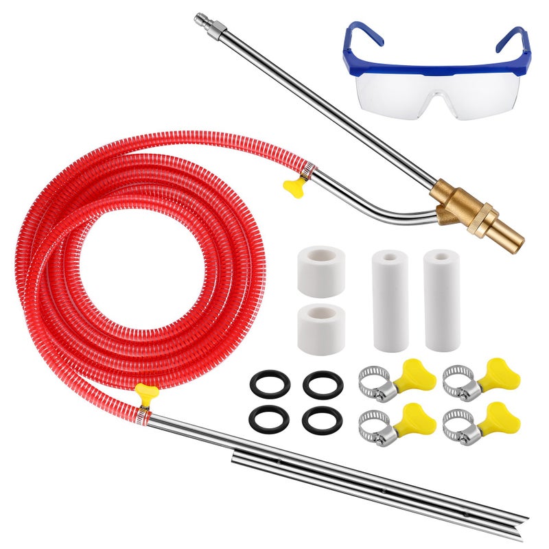 Cross-border wholesale high-pressure cleaning machine spray gun industrial grade derusting sandblasting gun ceramic core brass sandblasting gun set(1/4 quick insert sandblasting gun suit) - Image 2