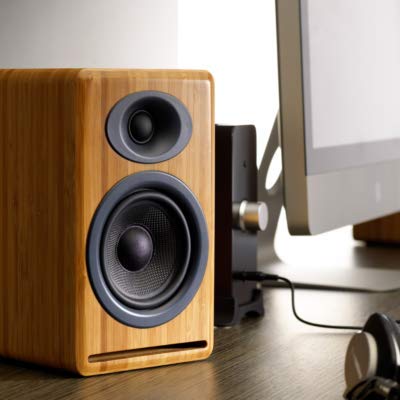 Audioengine P4 Passive Bookshelf Speakers - Compact Speakers and Home Music System | 2-Way Powered Speakers (Bamboo) - Image 3