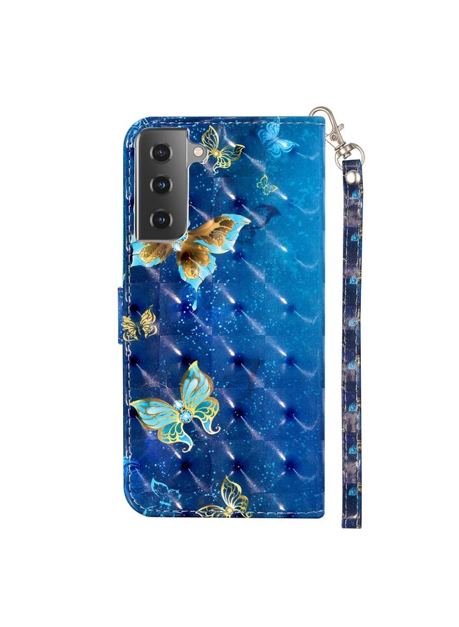 اس-توب جراب لهاتف Samsung Galaxy S21 5G، جراب جلدي أفقي بنمط ثلاثي الأبعاد مع حامل وفتحات للبطاقات ومحفظة وحبل - Image 3