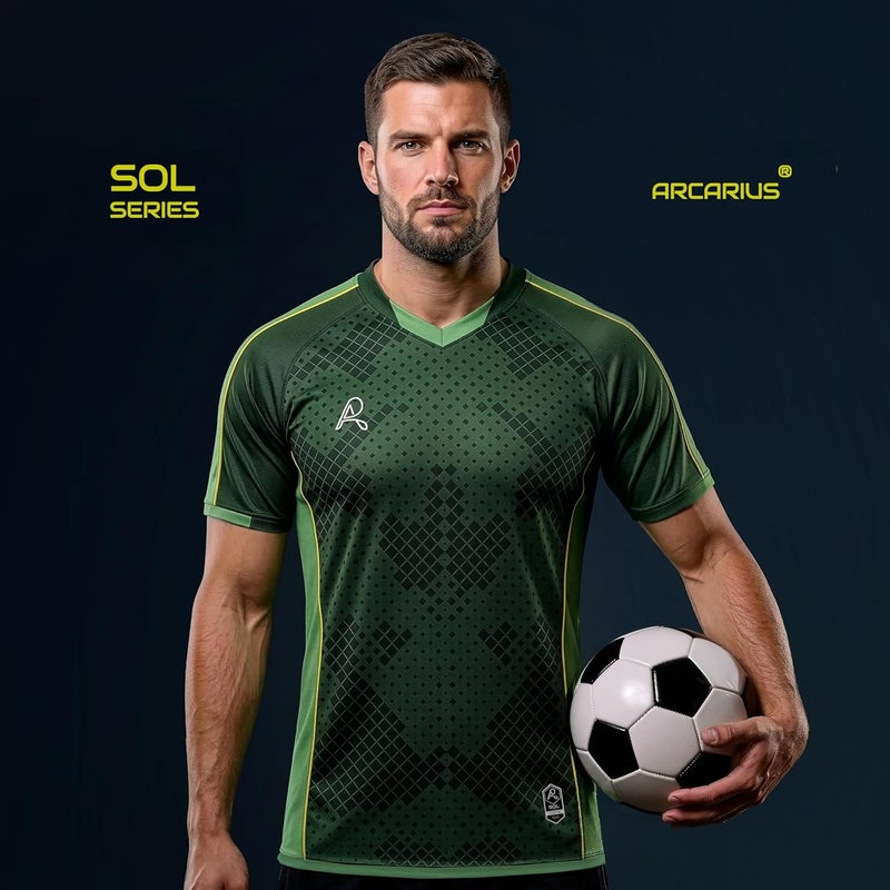 Arcarius Men's Invictus SOL Athletic Sports Jersey - Cooling, Breathable, Comfort - Image 2