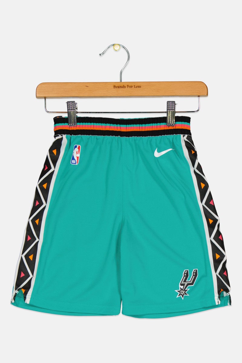 Nike Nike x NBA Kids Boy Sportswear Fit Basketball Jersey Shorts, Green  - Image 1