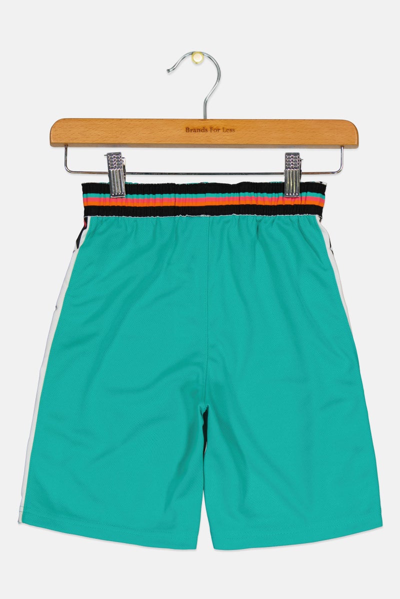 Nike Nike x NBA Kids Boy Sportswear Fit Basketball Jersey Shorts, Green  - Image 2