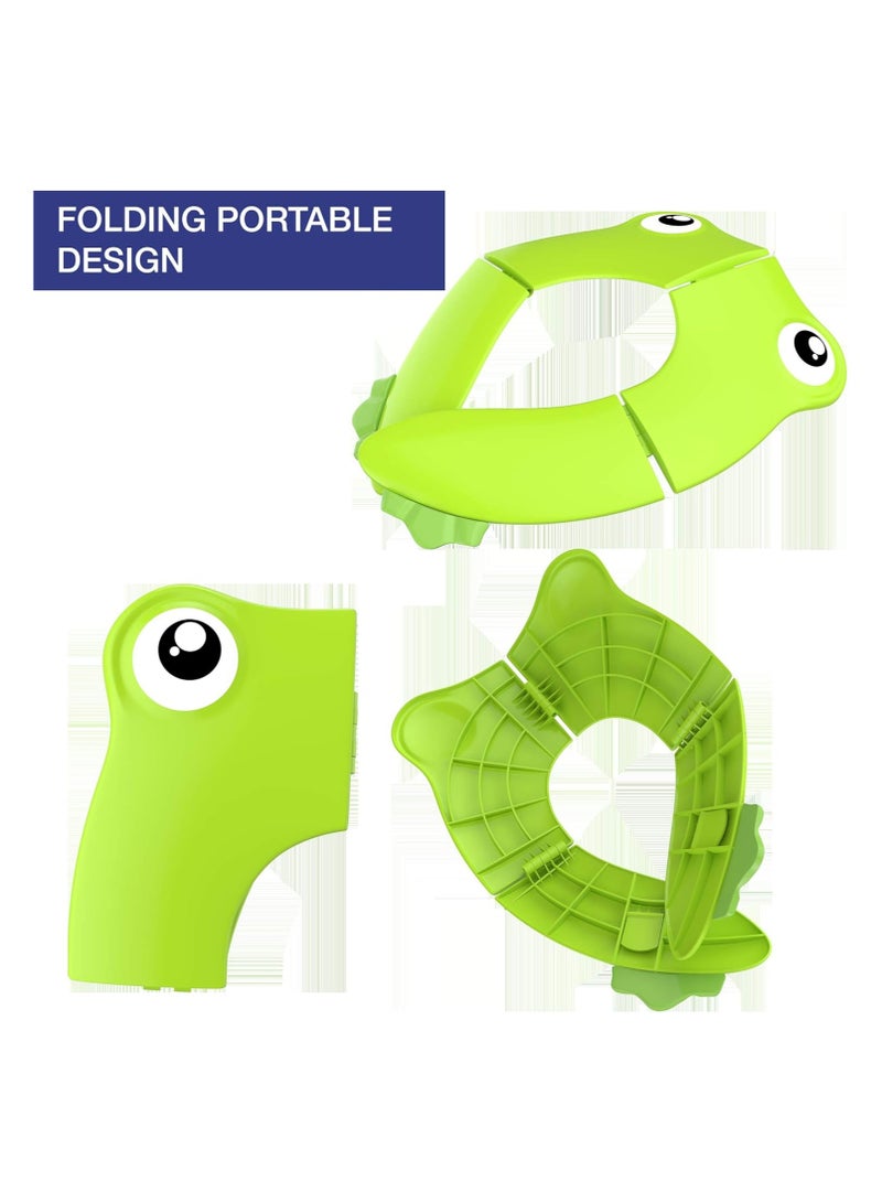 Dubkart Portable Folding Large Non Slip Silionce Pads Potty Training Seat for Kids Boys & Girls, Toddlers Toilet Seat, Recyclable Potty Seat Cover for Travel - Image 5