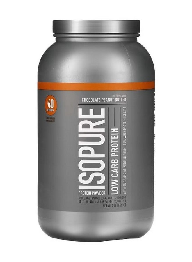 آيزوبيور Low Carb Protein Powder Chocolate Peanut Butter 3 lb 1.36 kg - Image 1