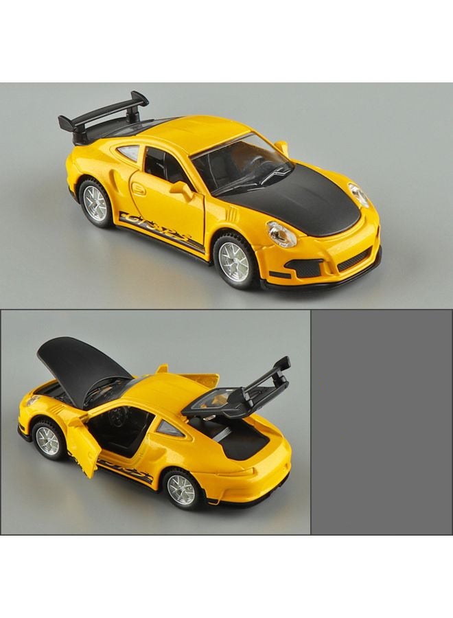 HALAMODO 1:36 Alloy Sports Car Model , Pull-Back Toy Car , Model Car for Kids Boy Girl Gift , Collectible Display ,Yellow/Black 12 cm*5 cm*3.5 cm - Image 3