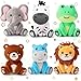 Aoriher 6 Pcs Mini Stuffed Forest Animal Bulk Jungle Animal Plush 4 Inch Plush Elephant Lion Tiger Giraffe Panda for Baby Shower Christmas Birthday Gift Stuffer Themed Party DecorationLively - Image 2