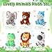 Aoriher 6 Pcs Mini Stuffed Forest Animal Bulk Jungle Animal Plush 4 Inch Plush Elephant Lion Tiger Giraffe Panda for Baby Shower Christmas Birthday Gift Stuffer Themed Party DecorationLively - Image 4