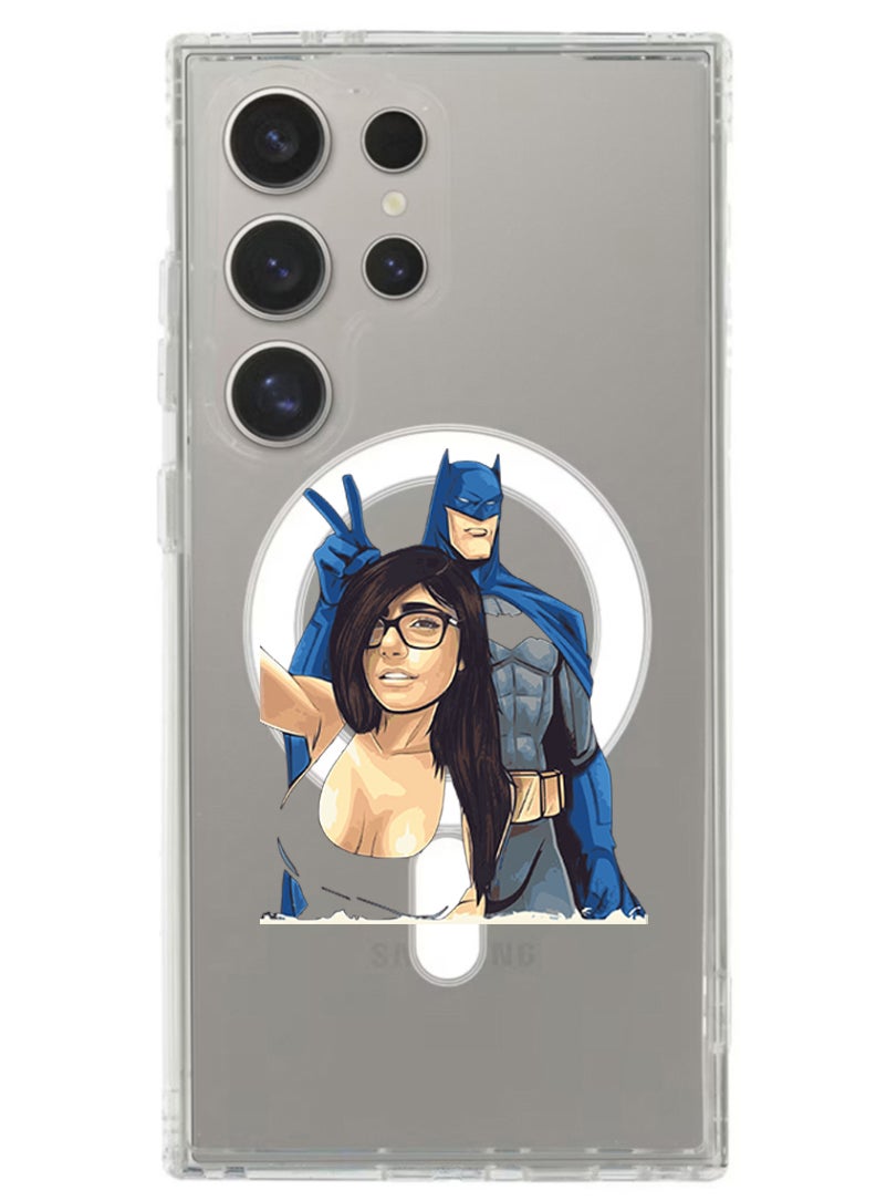 Theodor - Magnetic Case for Samsung Galaxy S24 Ultra 6.8-inch Compatible with MagSafe Wireless Charging, Shockproof Phone Bumper Cover Batman and robin - Image 1