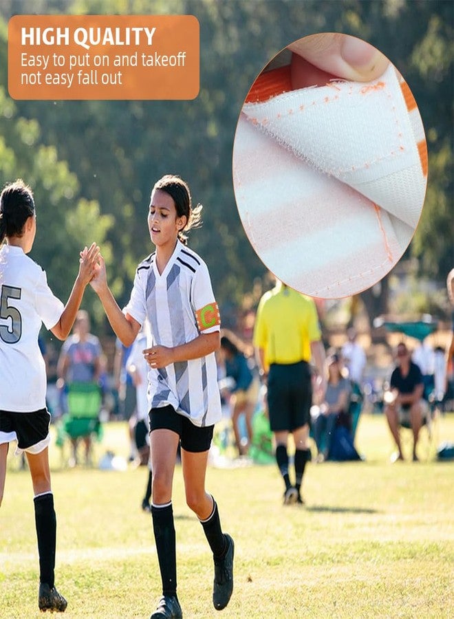 برو بيروس أربطة معصم قائد فريق كرة القدم من بروبيروس®، عبوة من قطعتين، أربطة مرنة على شكل حرف C لقادة الفرق، أربطة معصم قائد فريق كرة القدم لكرة القدم والكرة الطائرة وكرة السلة والكريكيت وغيرها من الألعاب الرياضية، أخضر + برتقالي - Image 4