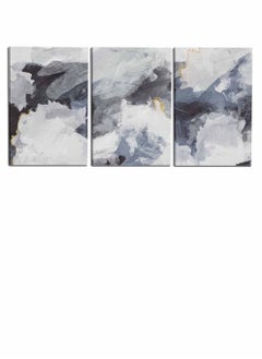 LOWHA Set Of 3 Framed Canvas Wall Arts Stretched Over Wooden Frame, Abstract Paintings, For Home, Living Room, Office Decor  - Image 4