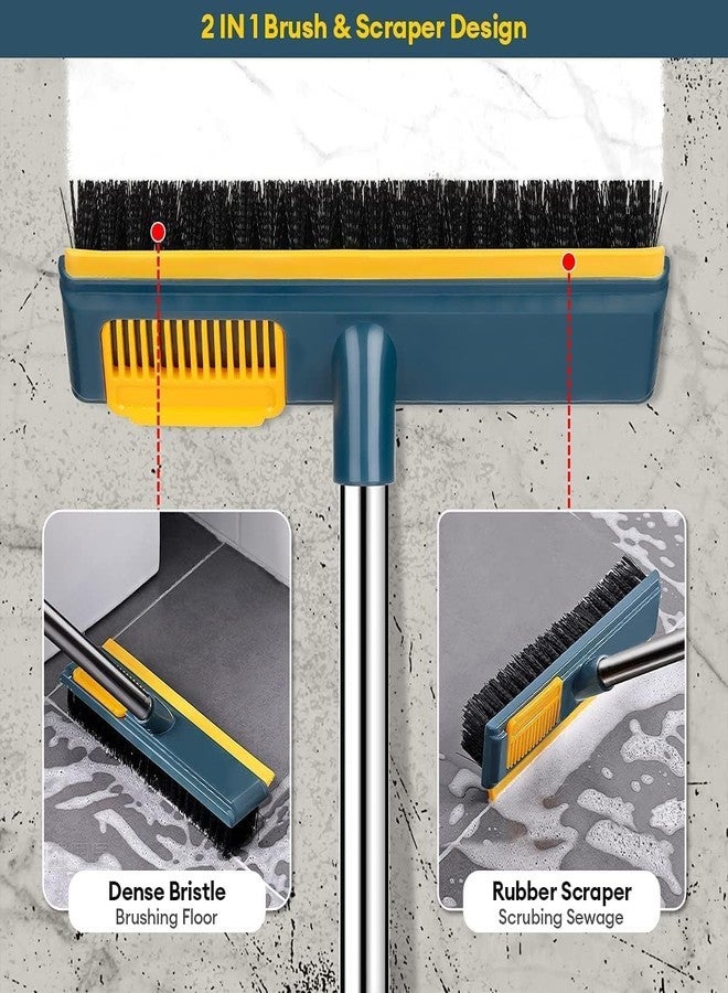 Senvox 2-in-1 Floor Scrub Brush with Built-in Comb | Stiff Bristles & Adjustable Handle | Heavy-Duty Cleaning Brush for Tile, Bathroom, Kitchen, and Outdoor Floors - Image 5