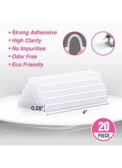 WORKPRO Mini Hot Glue Gun With 20 Pcs Hot Glue Sticks, Glue Gun Kit For Decorations, Arts, Crafts, School Diy Projects And Home Repairs- Pink Ribbon  - Image 3