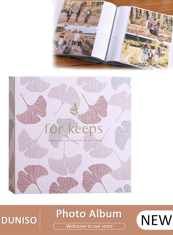 DUNISO Photo Album 4x6 inch, 200 Pockets Picture Book, Dustproof Photo Album For  Baby Boys Girls Travel Wedding Family Holiday Anniversary - Image 1