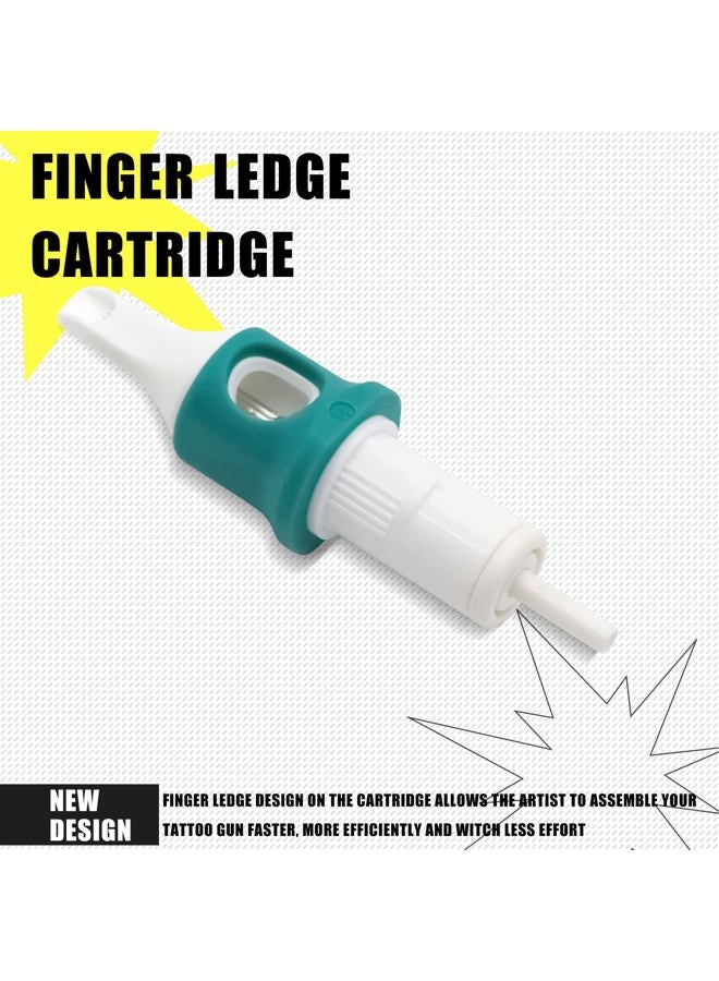 MO MOLONG Tattoo Cartridge Needles 20Pcs Professional MO Cartridges Membrane Tattoo Cartridges with Finger Ledge Bugpin Curved Magnum 13 Diameter 0.30mm (1013RM) - Image 2