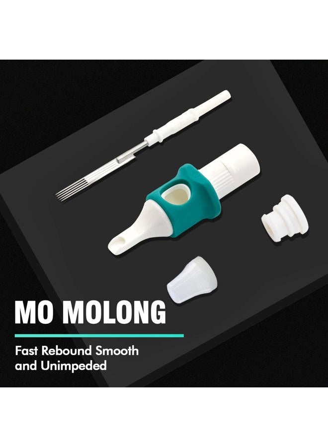 MO MOLONG Tattoo Cartridge Needles 20Pcs Professional MO Cartridges Membrane Tattoo Cartridges with Finger Ledge Bugpin Curved Magnum 13 Diameter 0.30mm (1013RM) - Image 5