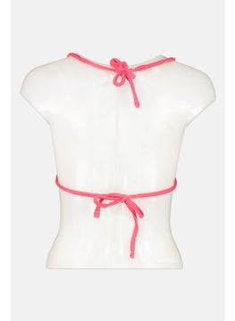 Don't Call Me Jennyfer Women Padded Textured Bikini Top, Pink  - Image 2