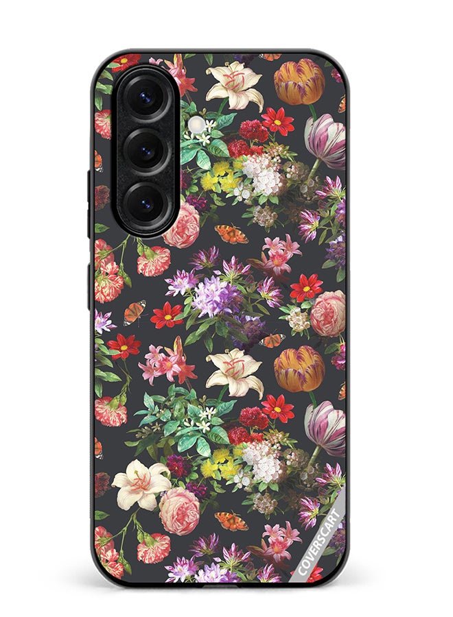 VR CREATIVE Protective Case Cover For Samsung Galaxy S25 Vintage Flower Design Multicolour