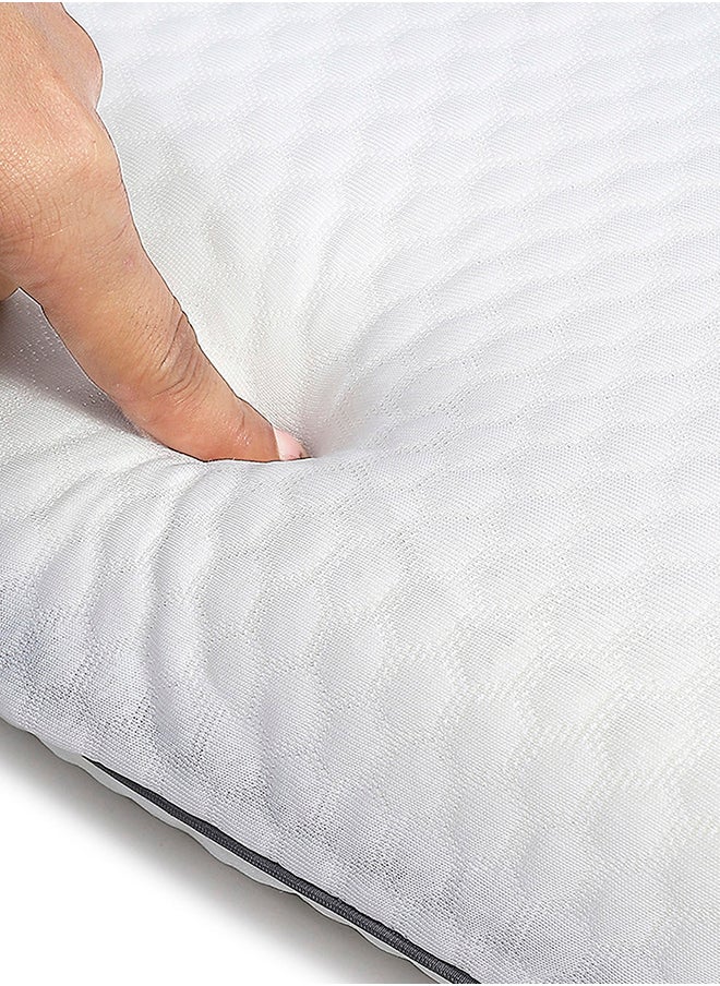 Status Contract - Orthopedic Memory Foam Bed Pillow for Sleeping, Neck Pain Relief | Soft Yet Supportive| Suitable for Side & Back Sleepers | Inner Cover Only (Memory Foam Flat, Standard (2 Pc)), 40 X 60 X 10 Cm - Image 1