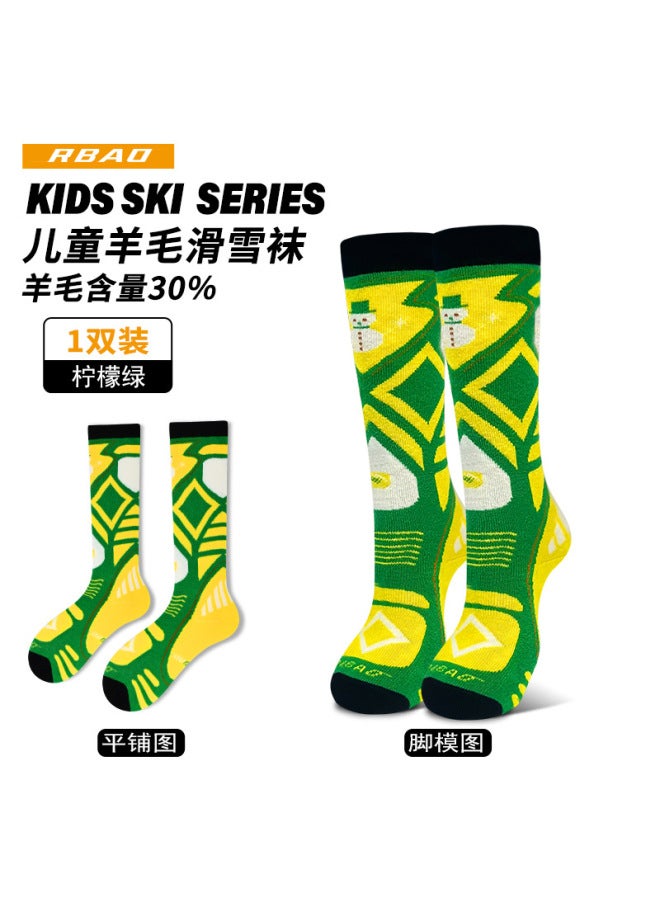 Professional Merino Ski Socks Children's Long Snow Socks Winter Thickened Wear-Resistant Warm Outdoor Hiking Trekking Socks