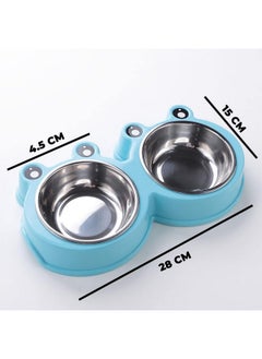 Dog Food Bowl|Stainless Steel,Pvc Material Dog Bowls|Non Slip,Durable,Sturdy,Non Toxic|Perfect Dog Accessories For Indoor & Outdoor Use|A1009B|Blue - pzsku/Z23760E6B5ECD379F6DD7Z/45/_/1728312200/ce464a49-1d90-4005-9270-1ce7d05731a4