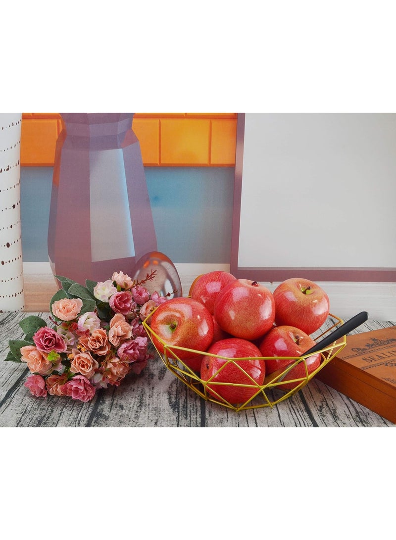 8-Piece Artificial Red Apple Set, Lifelike Fake Fruit for Home Decoration & Photography - Image 4