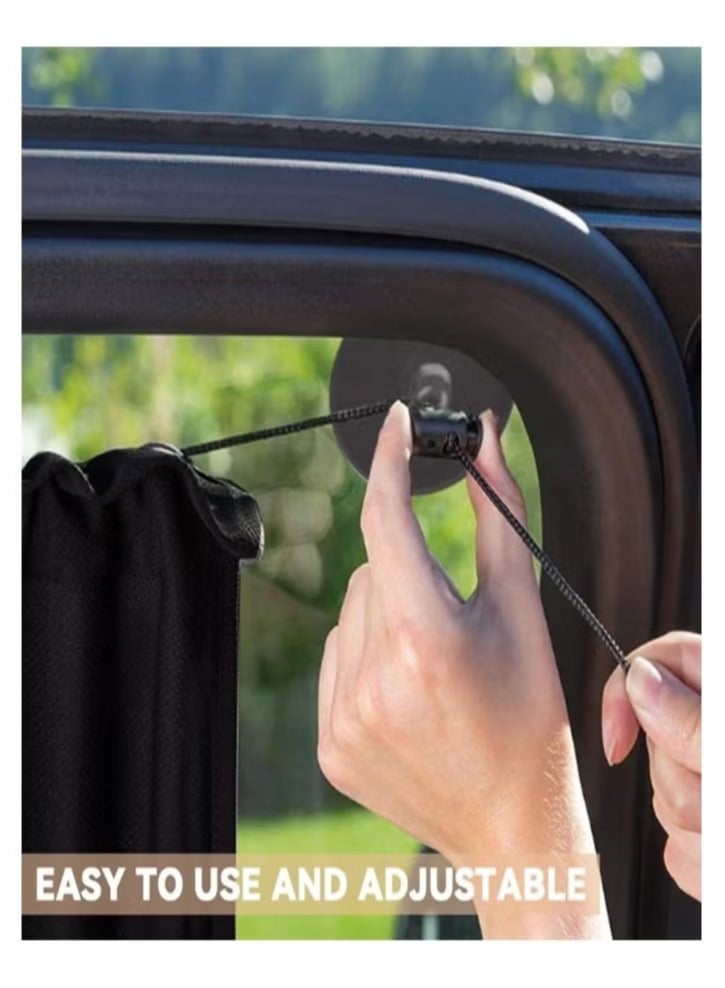 نافذة جانبية للسيارة الشمس الظل 2 حزمة سيارة التخييم ظلال نافذة التقسيم أغطية نافذة السيارة للنافذة الخلفية للطفل الخصوصية لشاحنات سيارات الدفع الرباعي - Image 3