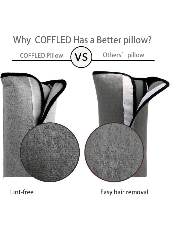 COFFLED Gray Seat Belt Pillow for Kids 2PC, Seatbelt Pillow for Child Travel, Seat Belt Pillow for Toddler Head Protector, Shoulder Pad for Car Safety Seatbelt, Car Sleeping Seat Belt Pillow Support - Image 5