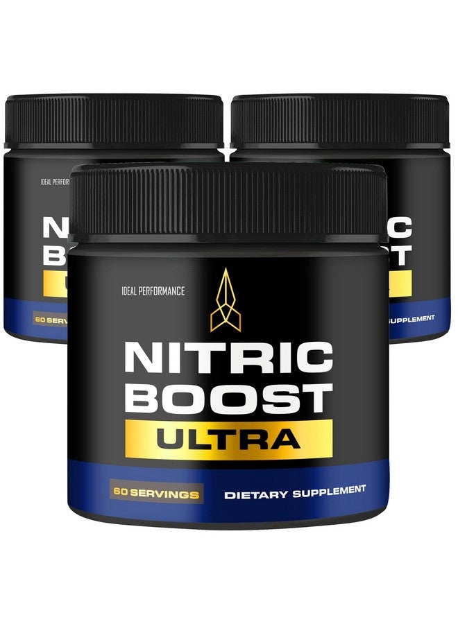 IDEAL PERFORMANCE Nitric Boost Ultra Purple Powder, Nitric Boost Ultra for Men Official Formula to Support Energy Levels - Maximum Strength, Nitric Booster Ultra BCAA, NitricBoost Ultra Powder Support Reviews (3 Pack) - Image 1