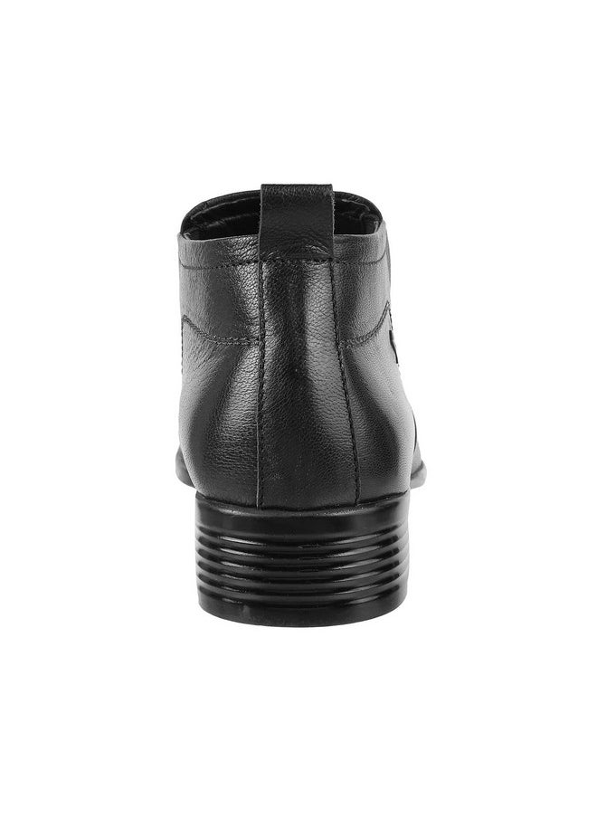Metro - Metro Mens Leather Black Boots (Size (6 UK (40 EU)) - Image 1