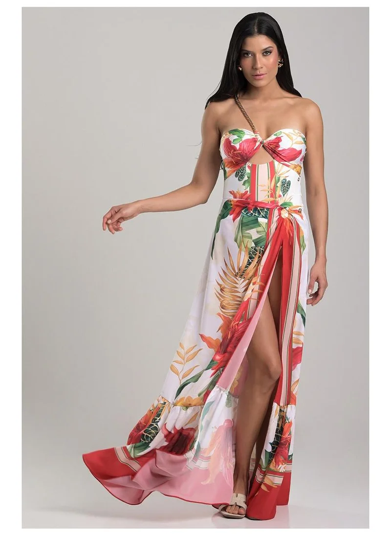 Carmen Steffens  Beach Cover-Up with Ring Detail and Print for Women | Best Price UAE