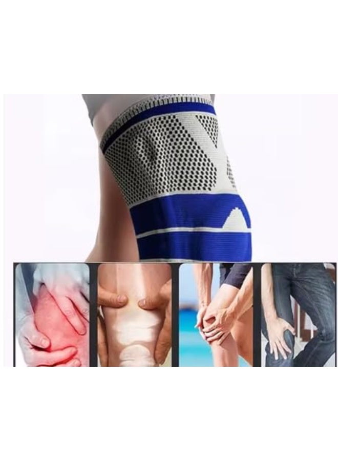 Silicone Shock-Absorbing Knee Support-Multi-Purpose Knee Brace-Knee Supporter for Men are Comfortable and Breathable-Knee Pads That Relieve Knee Pressure - Image 4