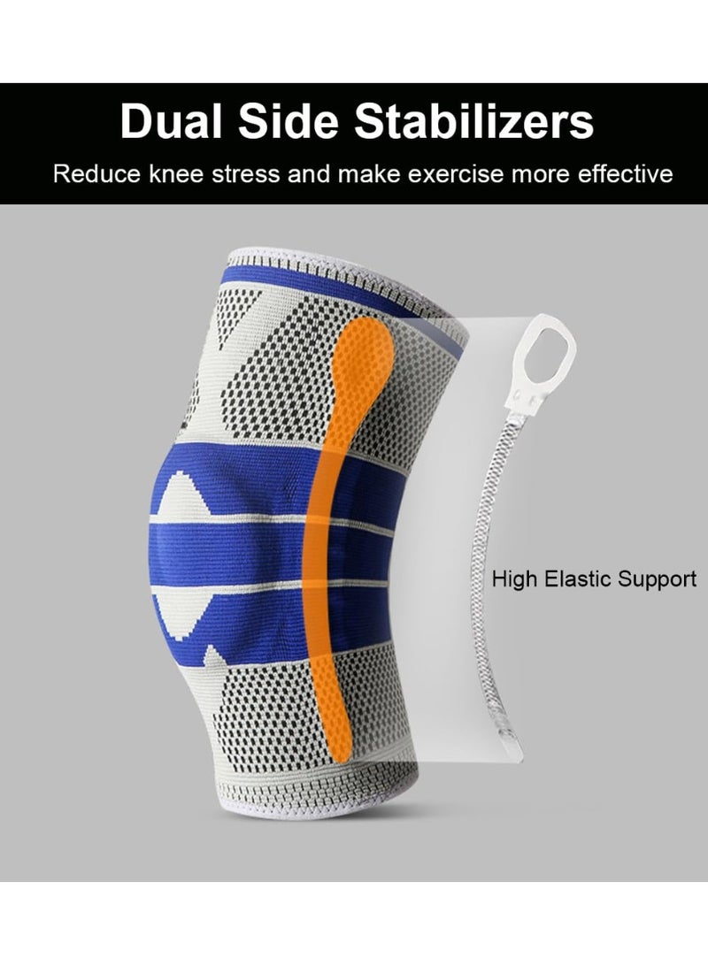 Silicone Shock-Absorbing Knee Support-Multi-Purpose Knee Brace-Knee Supporter for Men are Comfortable and Breathable-Knee Pads That Relieve Knee Pressure - Image 2
